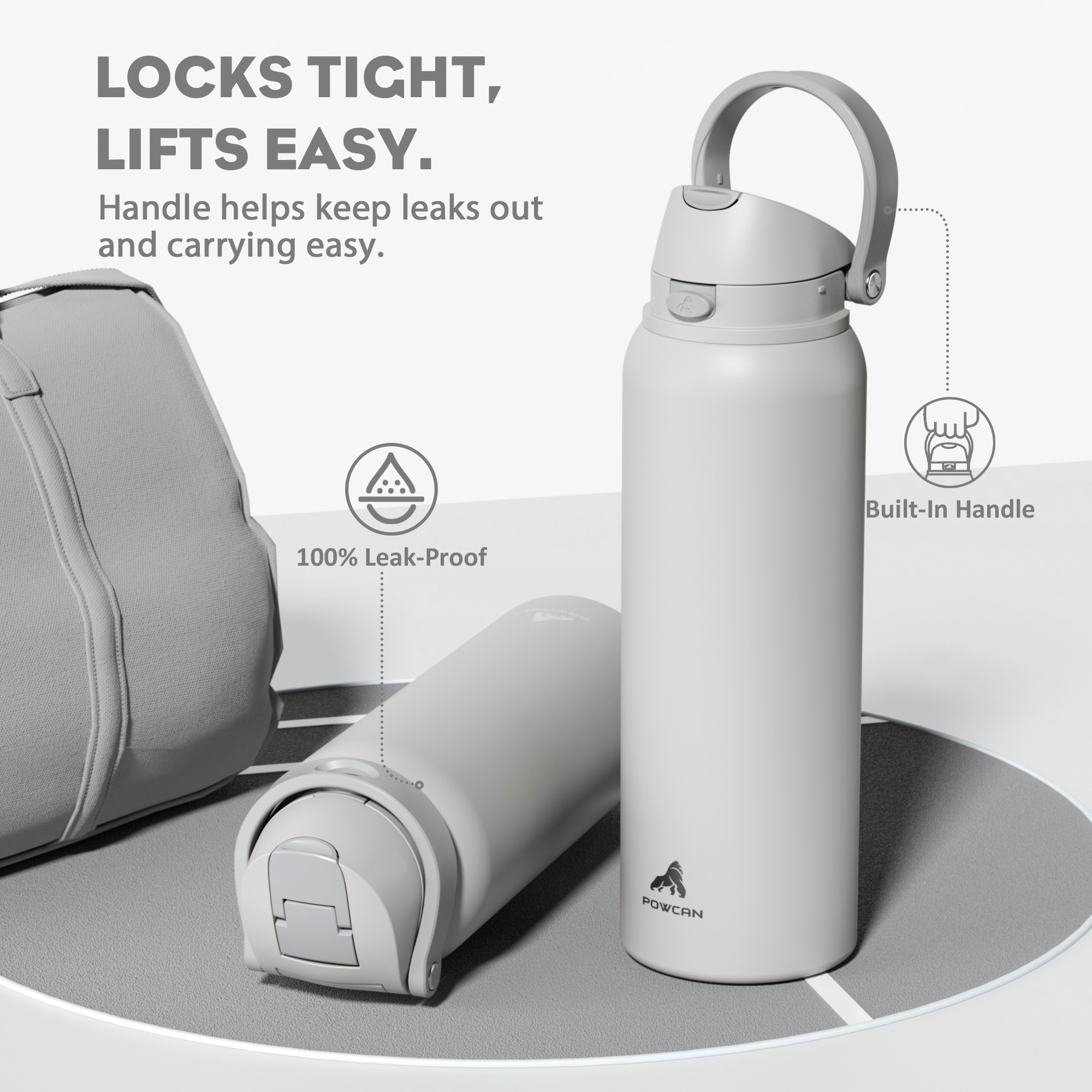 40oz 2-in-1 Lid with Push-Button Spout Water Bottle