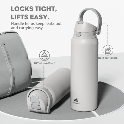 40oz 2-in-1 Lid with Push-Button Spout Water Bottle