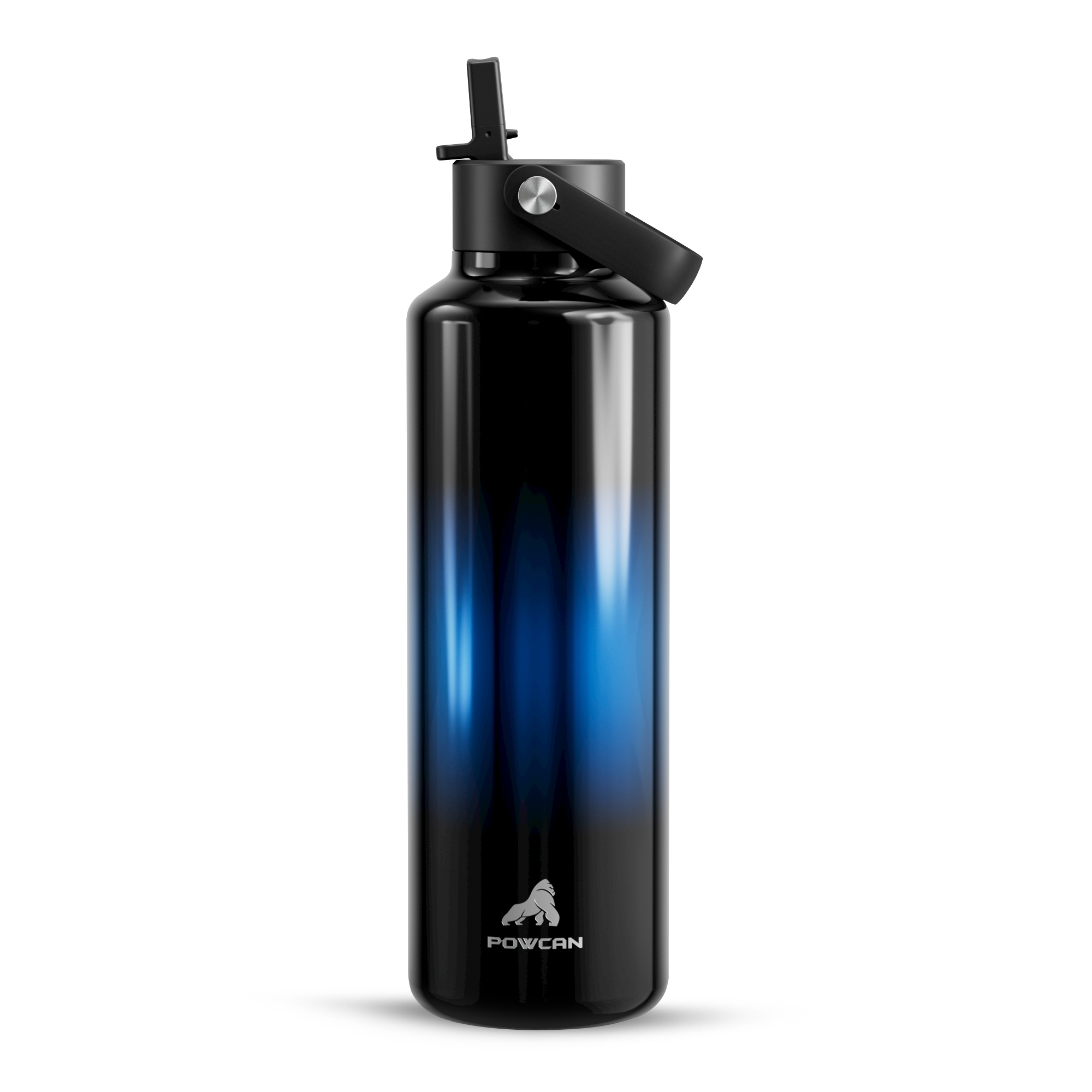 24 oz Slim Insulated Water Bottle with Flip Straw