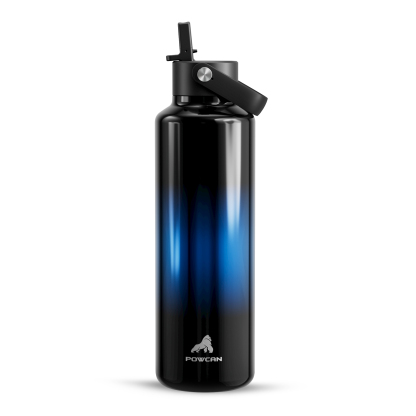 24 oz Slim Insulated Water Bottle with Flip Straw