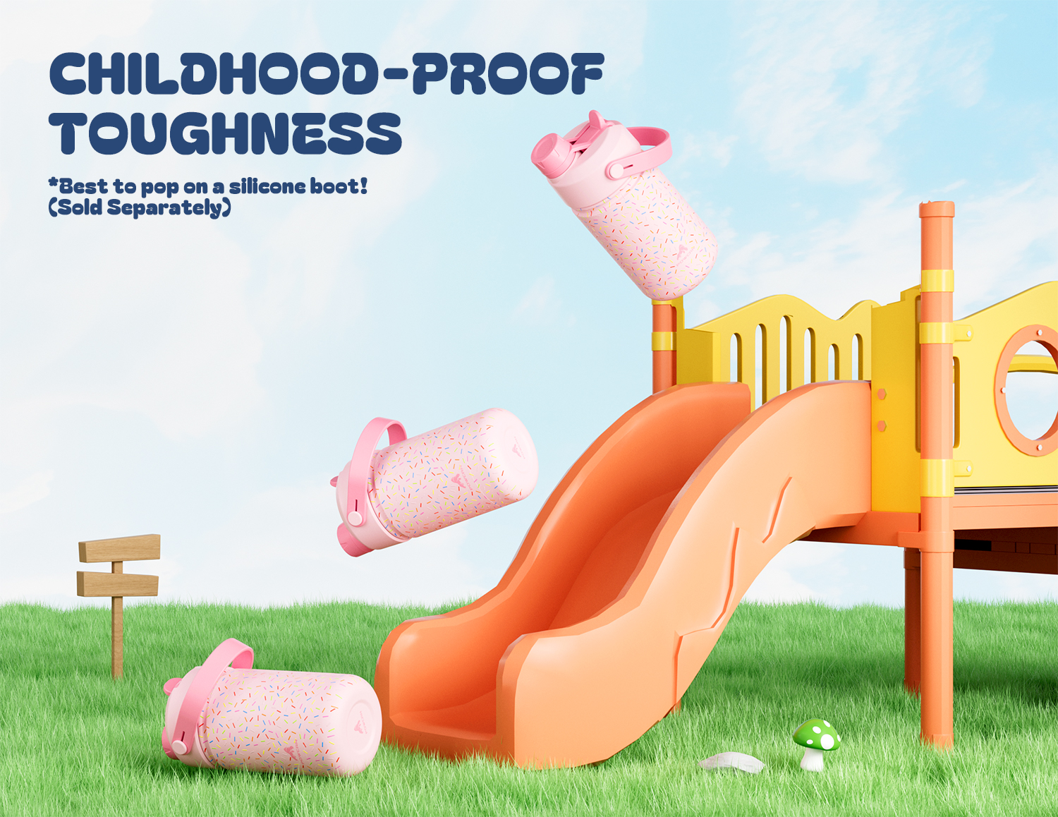 12 oz Insulated Water Bottle with 2-in-1 Straw and Spout Lid