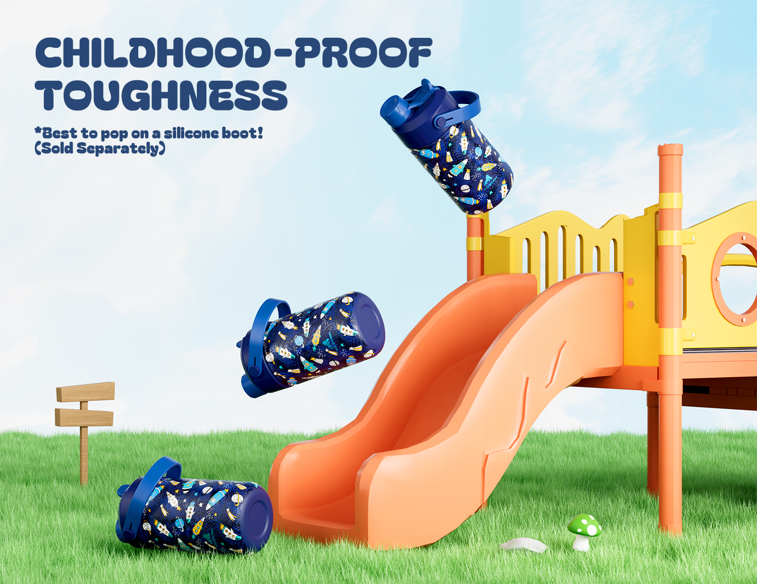 12 oz Insulated Water Bottle with 2-in-1 Straw and Spout Lid