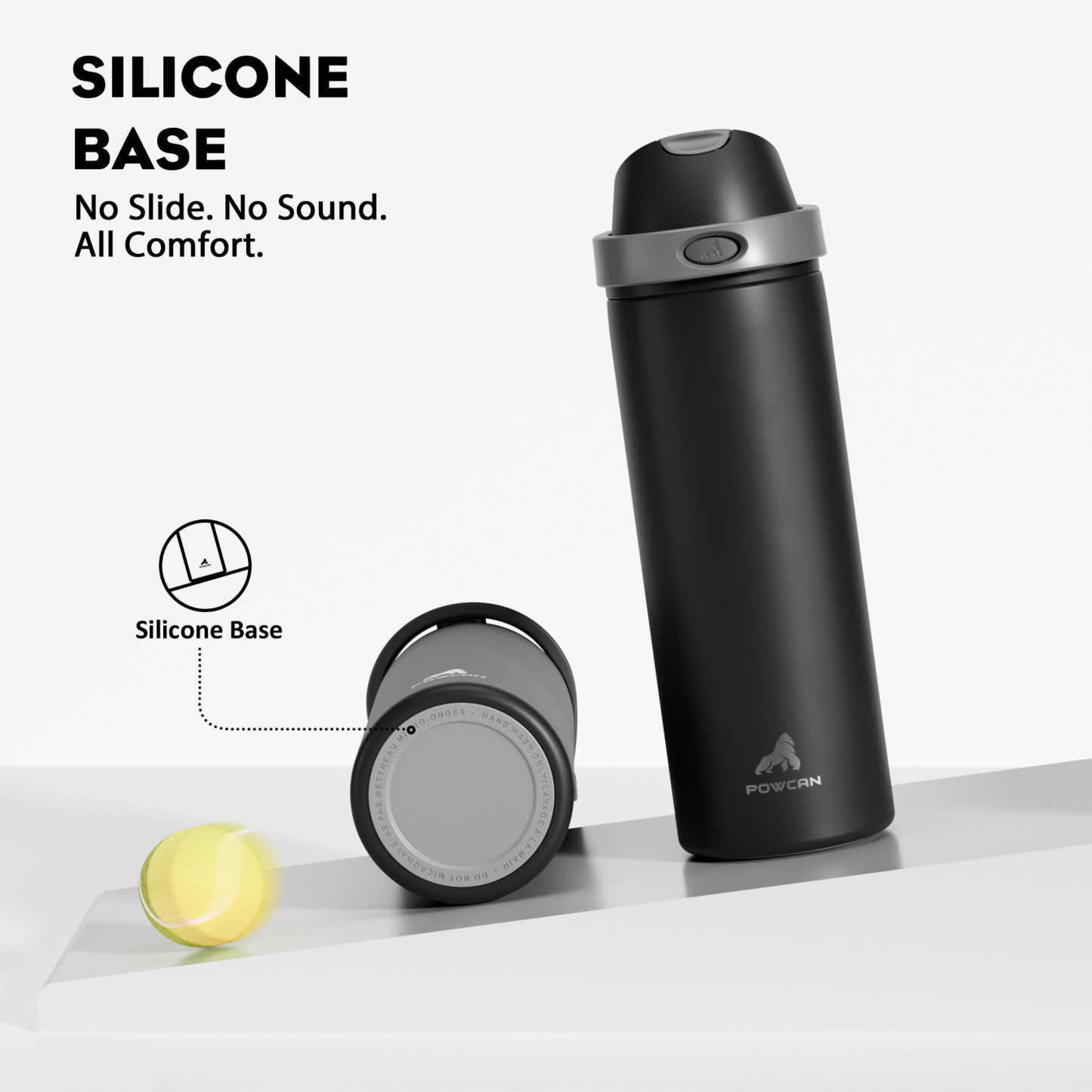 24 oz 2-in-1 Lid with Push-Button Spout Water Bottle