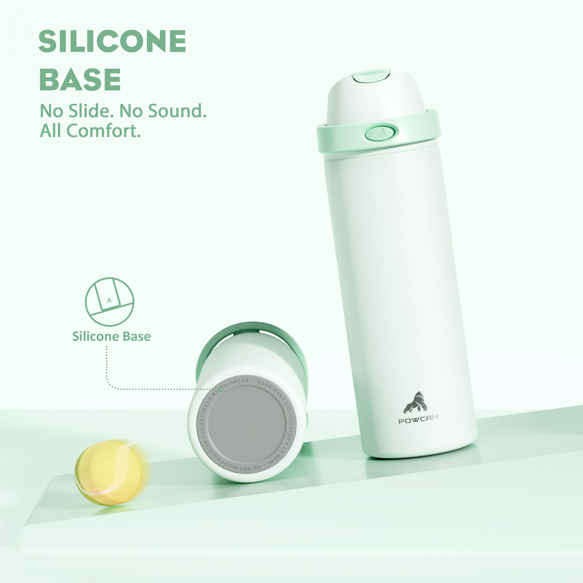 24 oz 2-in-1 Lid with Push-Button Spout Water Bottle