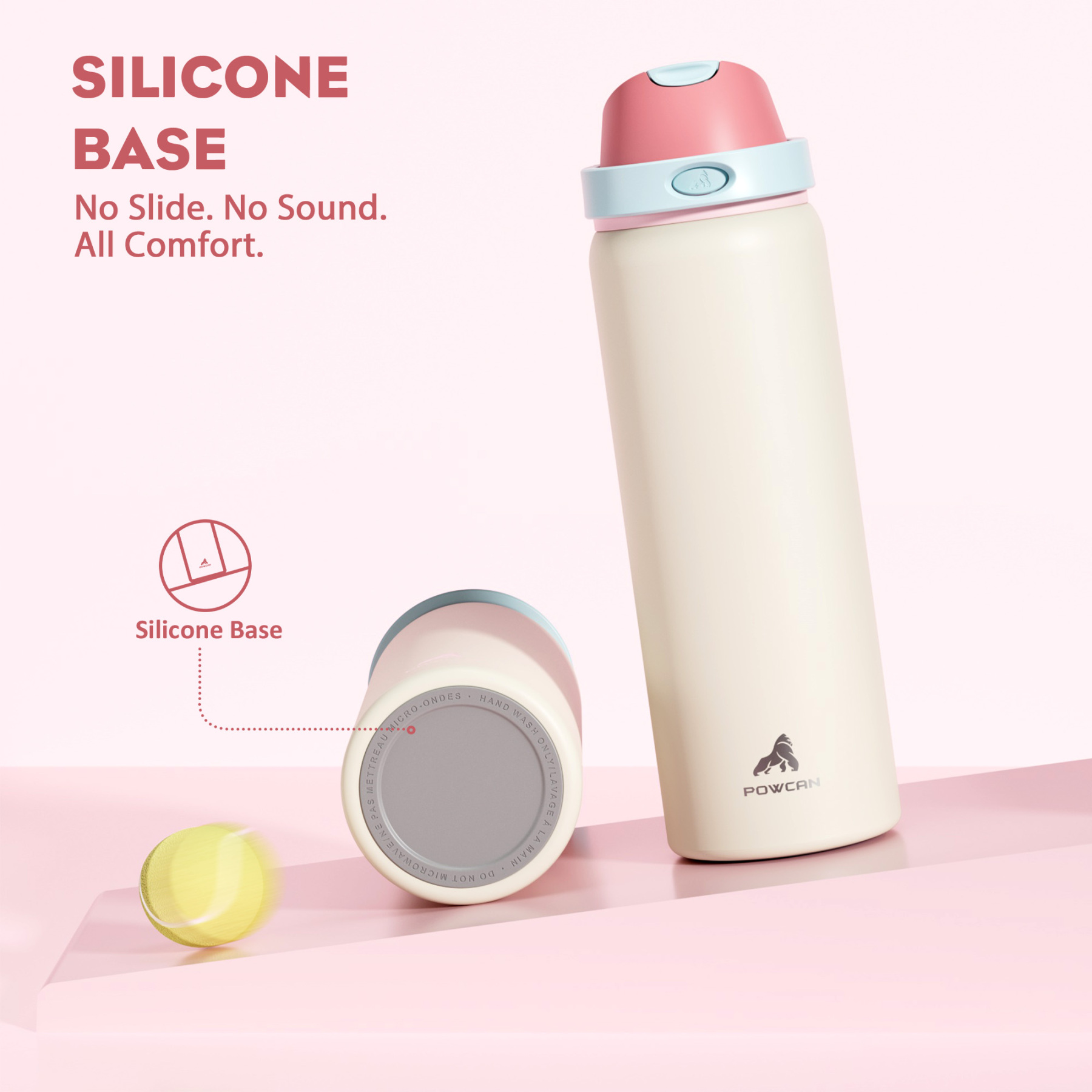 32 oz 2-in-1 Lid with Push-Button Spout Water Bottle