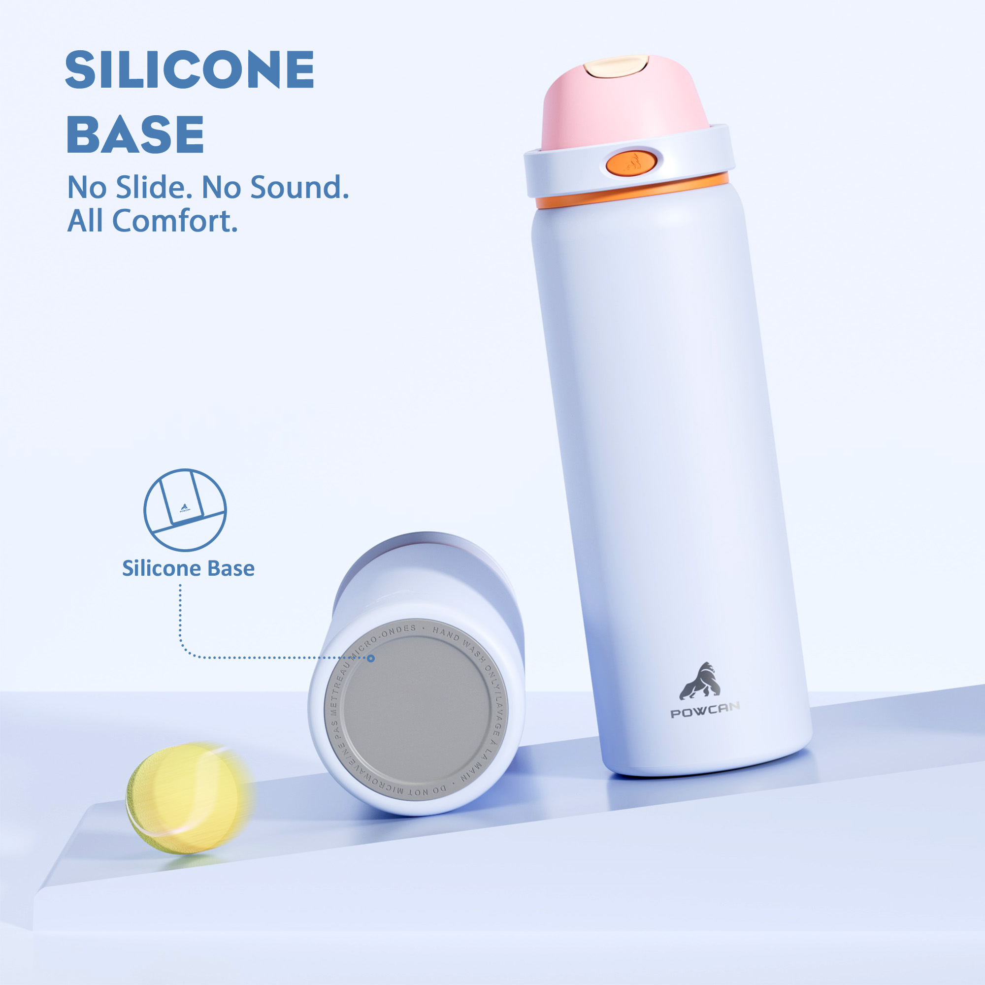 32 oz 2-in-1 Lid with Push-Button Spout Water Bottle