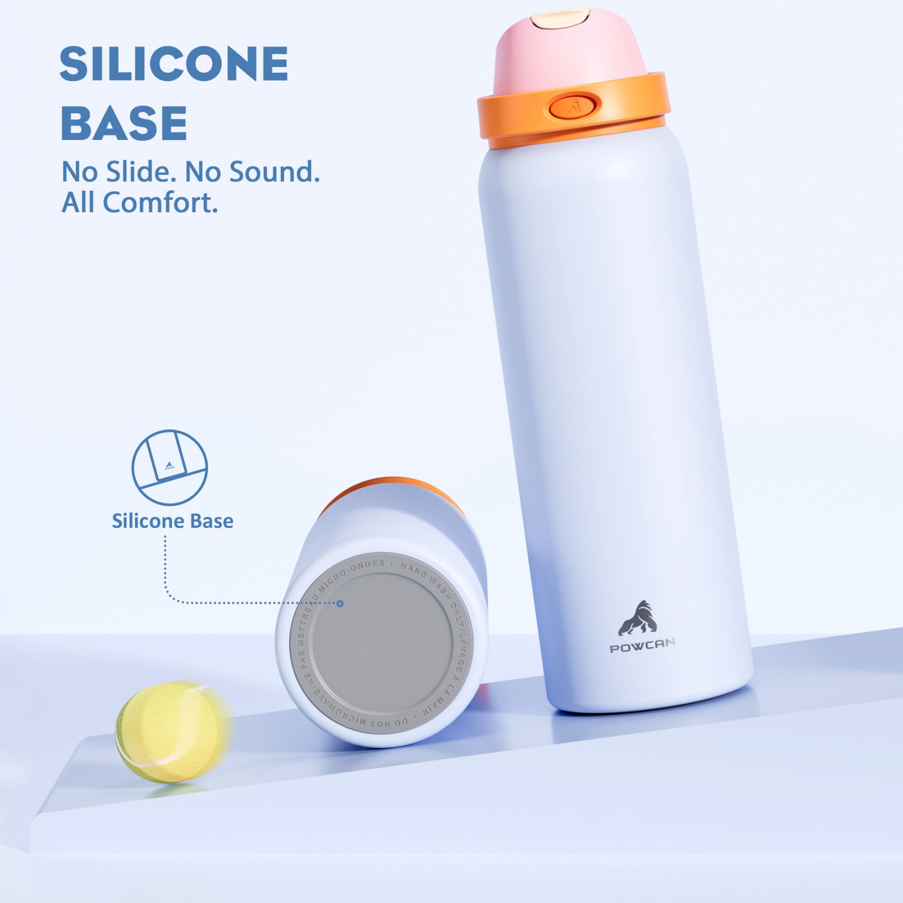 40oz 2-in-1 Lid with Push-Button Spout Water Bottle