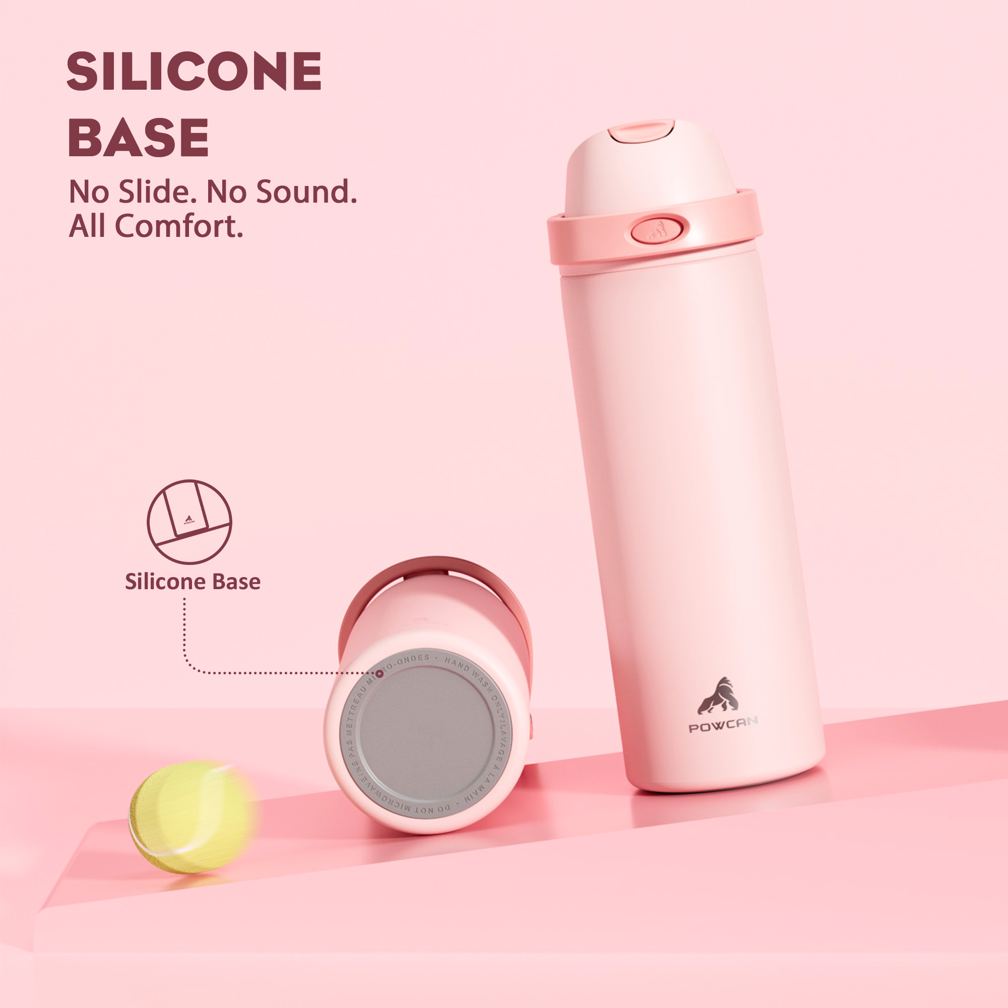 24 oz 2-in-1 Lid with Push-Button Spout Water Bottle