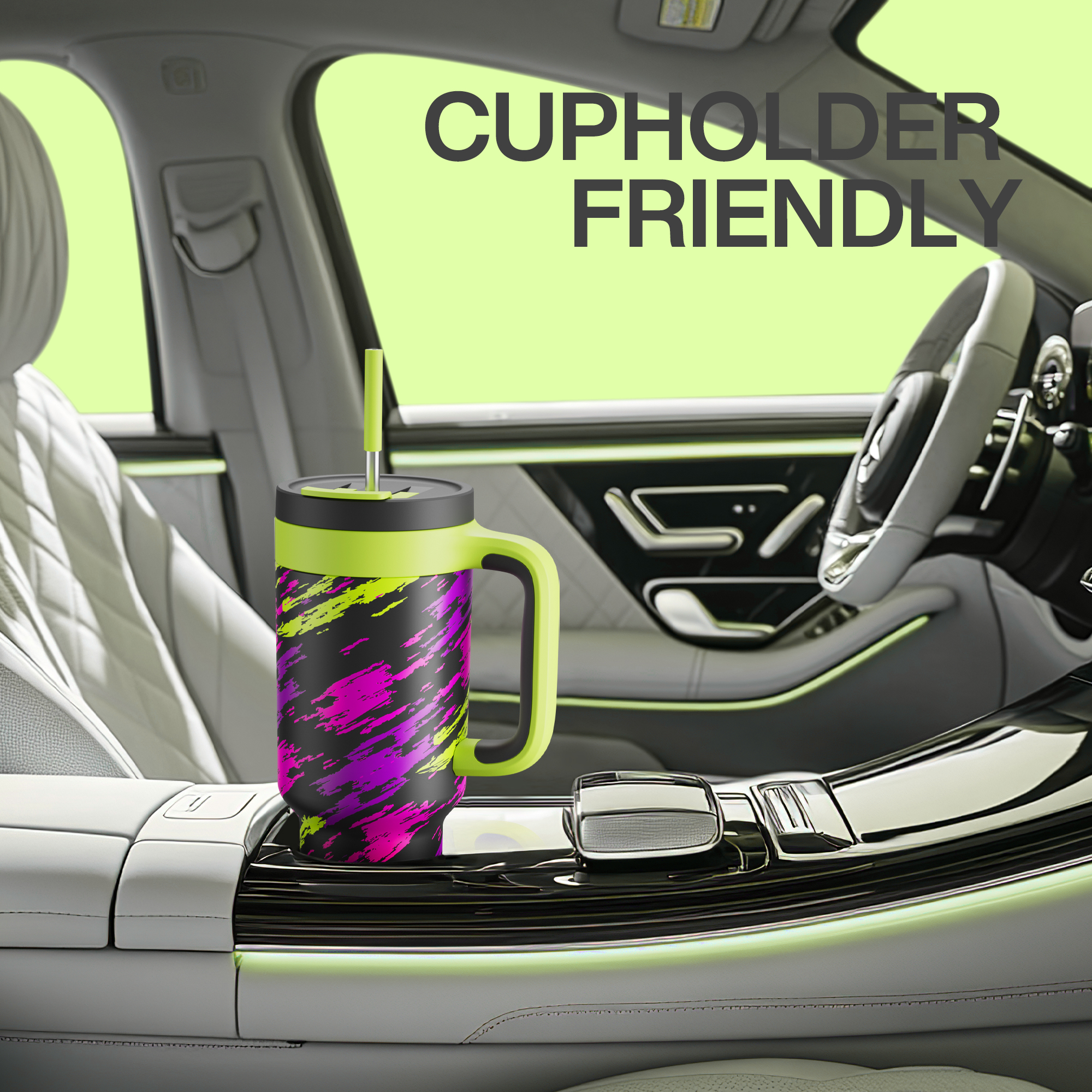 40 oz Tumbler with 2-in-1 Metal Straw Lid