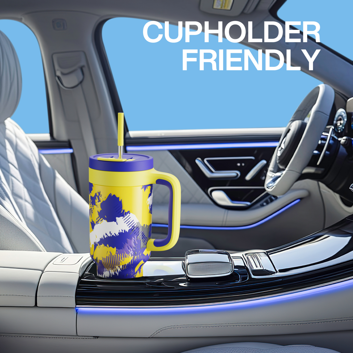 40 oz Tumbler with 2-in-1 Metal Straw Lid