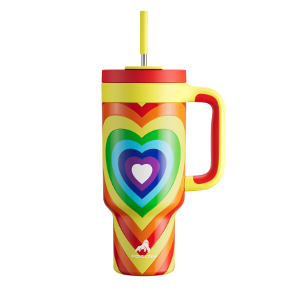 40 oz Tumbler with 2-in-1 Metal Straw Lid