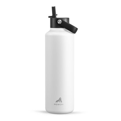 24 oz Slim Insulated Water Bottle with Flip Straw