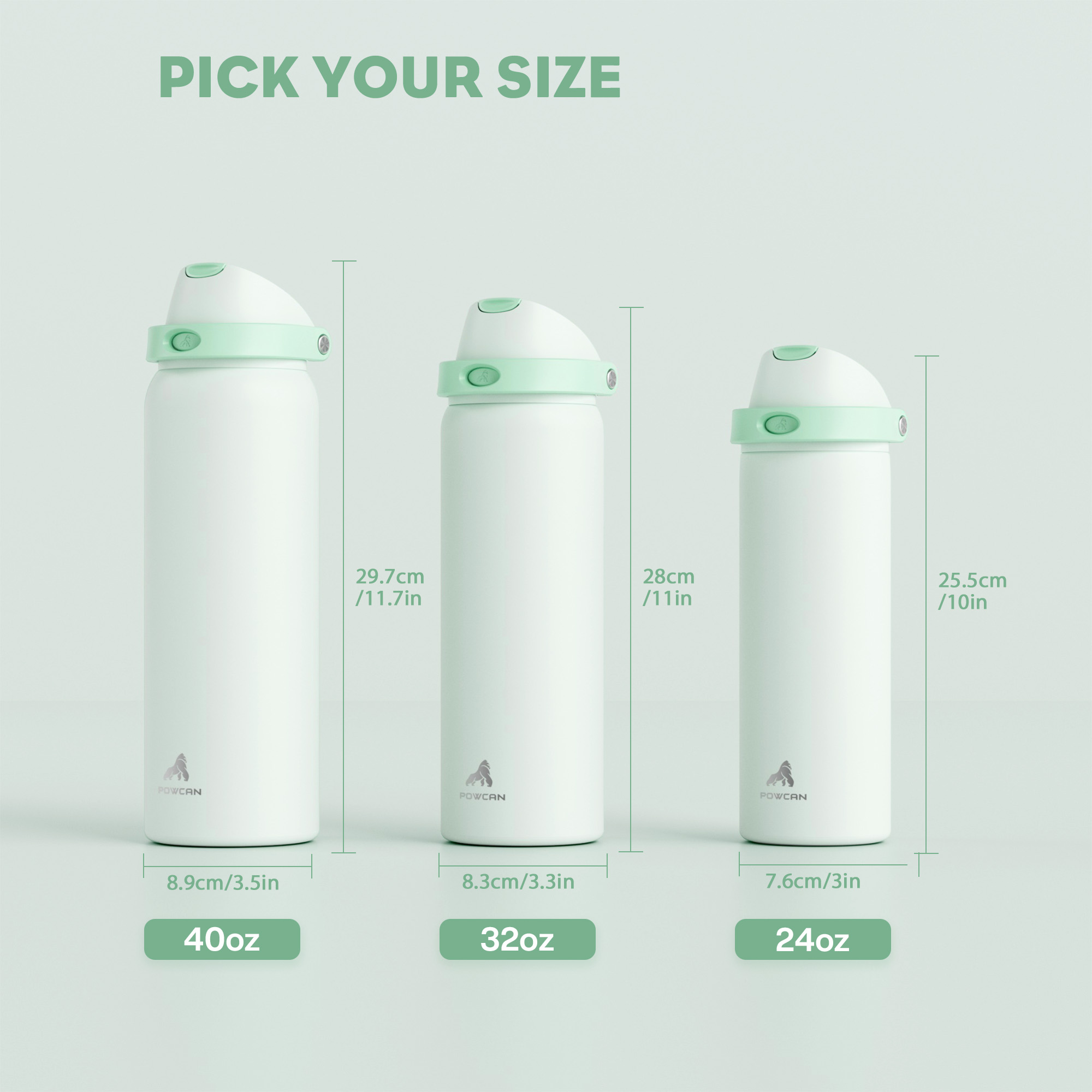 40oz 2-in-1 Lid with Push-Button Spout Water Bottle