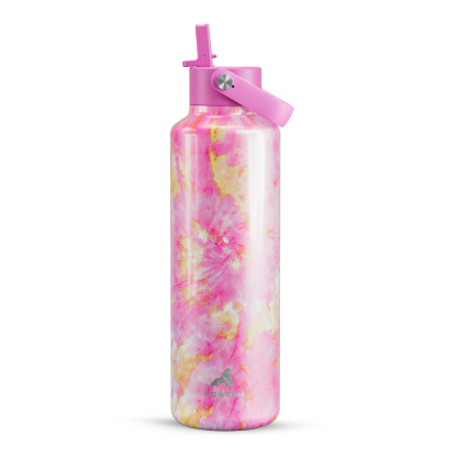 24 oz Slim Insulated Water Bottle with Flip Straw