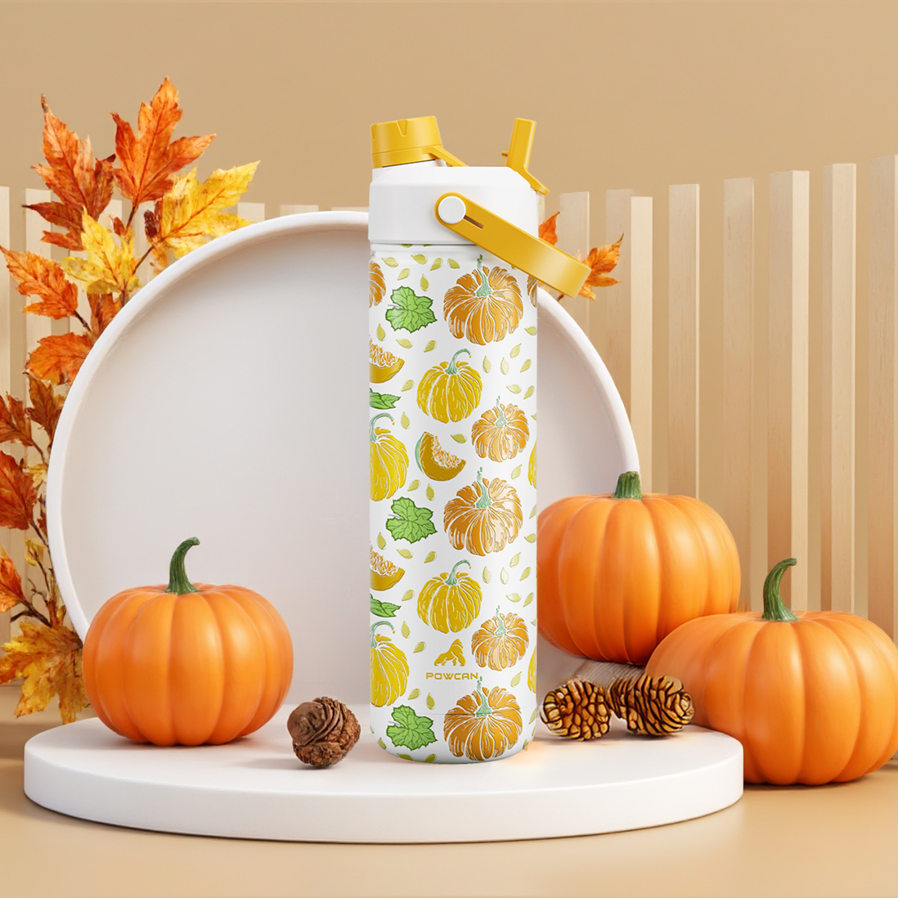 26 oz Insulated Water Bottle with 2-in-1 Straw and Spout Lid