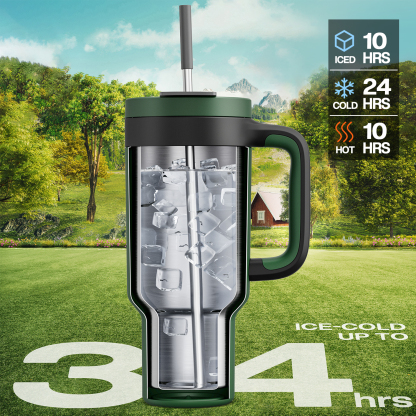 40 oz Tumbler with 2-in-1 Metal Straw Lid - Pure Collection