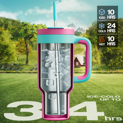40 oz Tumbler with 2-in-1 Metal Straw Lid - Pure Collection