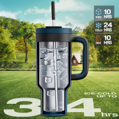 40 oz Tumbler with 2-in-1 Metal Straw Lid - Pure Collection