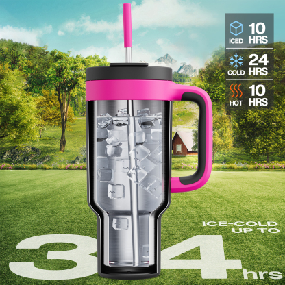 40 oz Tumbler with 2-in-1 Metal Straw Lid - Pure Collection