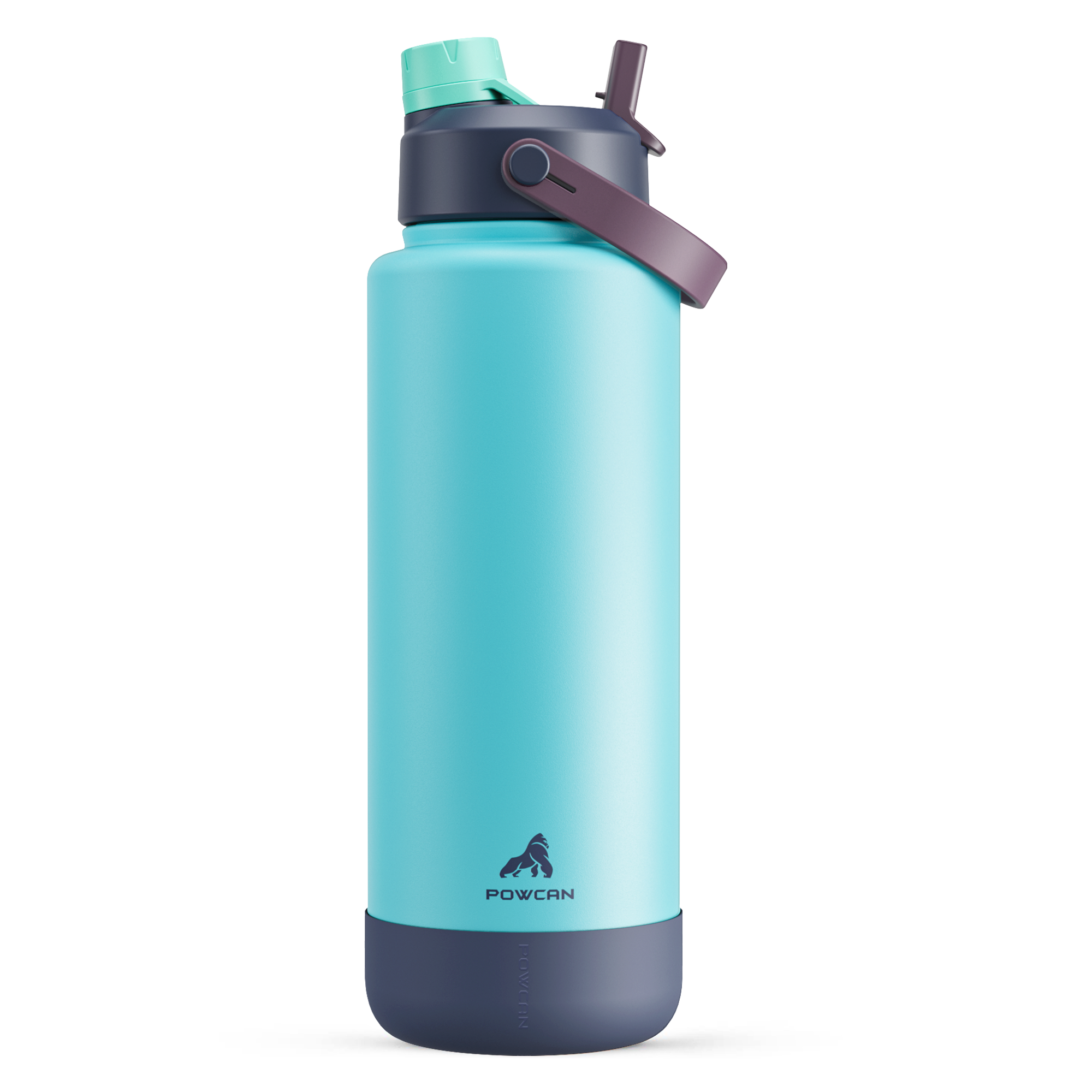 40 oz Insulated Water Bottle with 2-in-1 Straw and Spout Lid