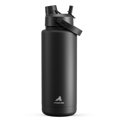 40oz Insulated Water Bottle with 2-in-1 Straw and Spout Lid Pure Collection, Keep Cold 24H, Leak-Proof