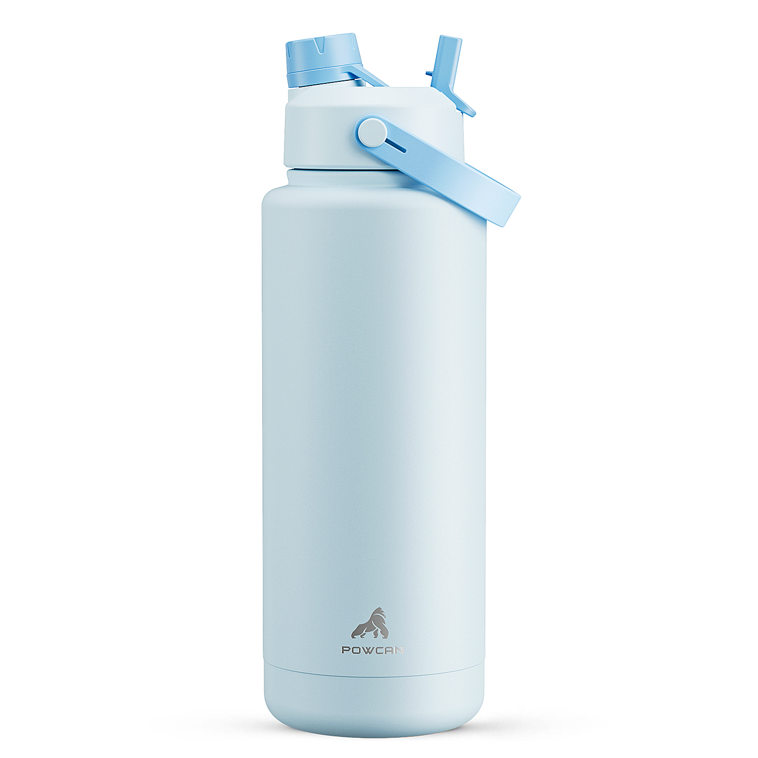 40oz Insulated Water Bottle with 2-in-1 Straw and Spout Lid Pure Collection, Keep Cold 24H, Leak-Proof