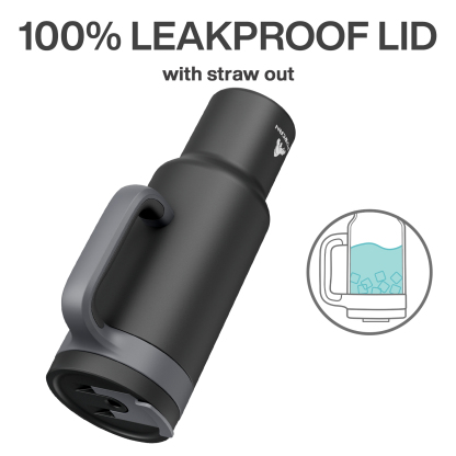 50oz Tumbler with Handle, 2-in-1 Straw and Sip Lid Pure Collection, Insulated Stainless Steel Travel Coffee Mug, Keeps Cold for 34 Hours