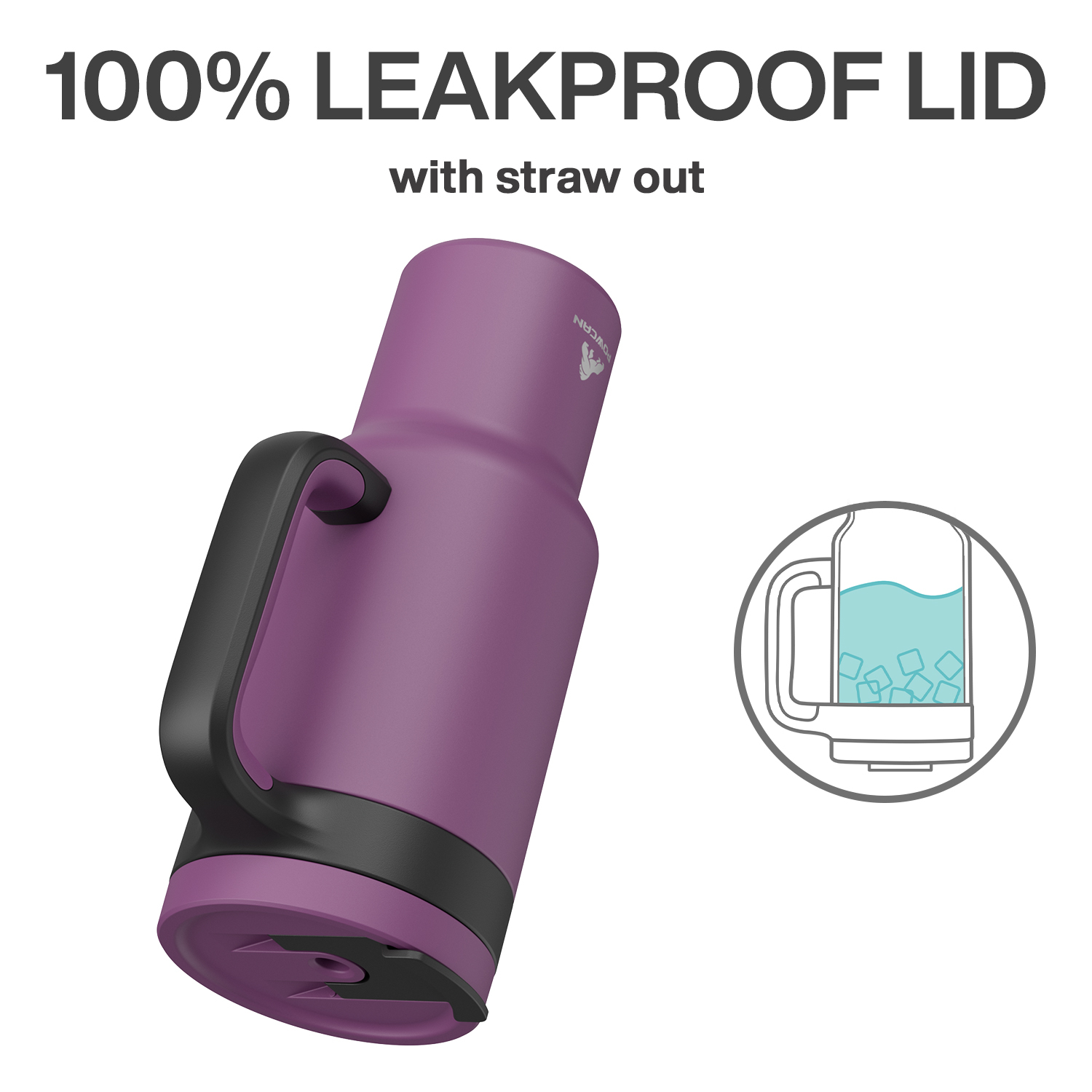 40 oz Tumbler with 2-in-1 Metal Straw Lid - Pure Collection