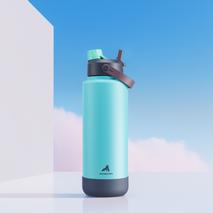 40 oz Insulated Water Bottle with 2-in-1 Straw and Spout Lid