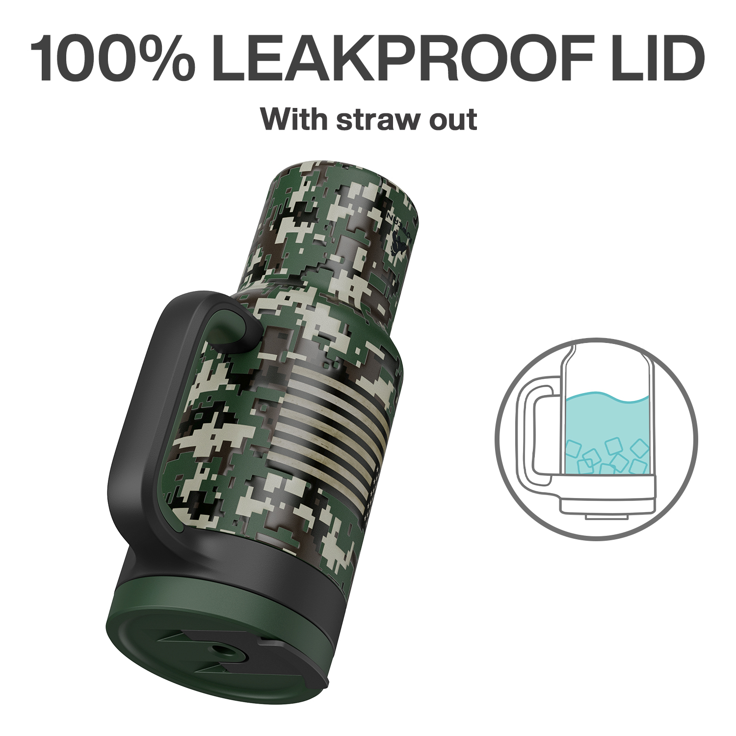 40 oz Tumbler with 2-in-1 Metal Straw Lid