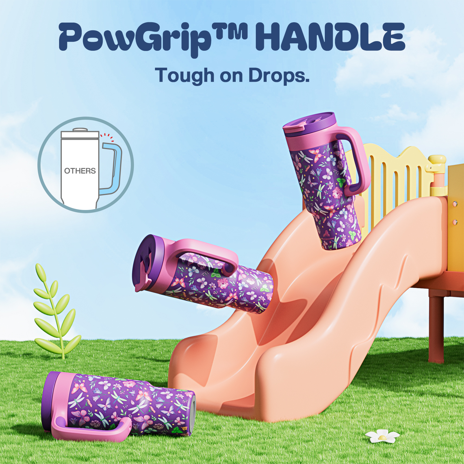 24 oz Tumbler with 2-in-1 Metal Straw Lid