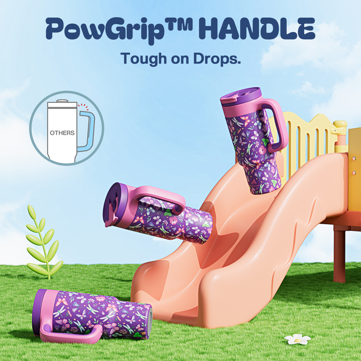 24 oz Tumbler with 2-in-1 Metal Straw Lid