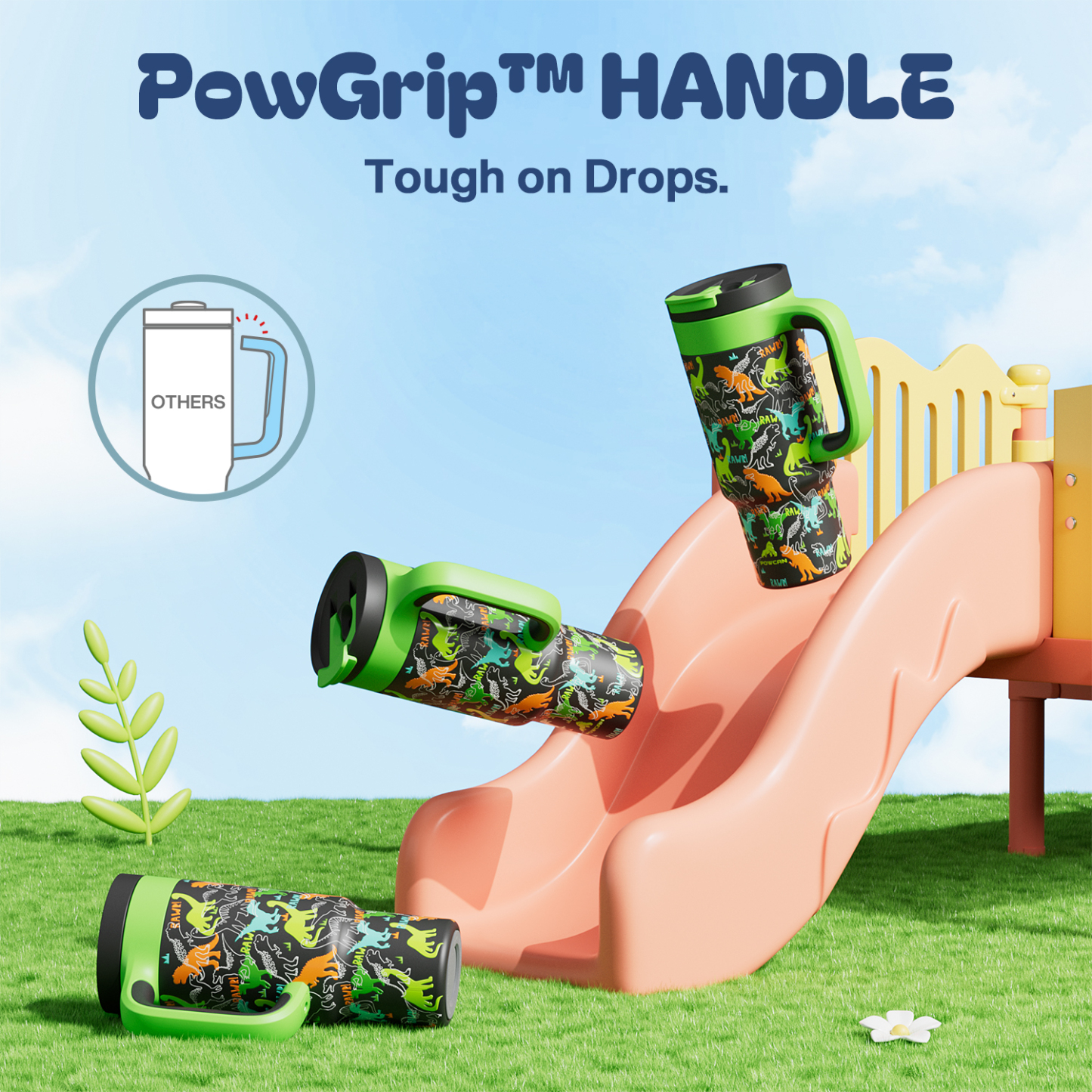 24 oz Tumbler with 2-in-1 Metal Straw Lid