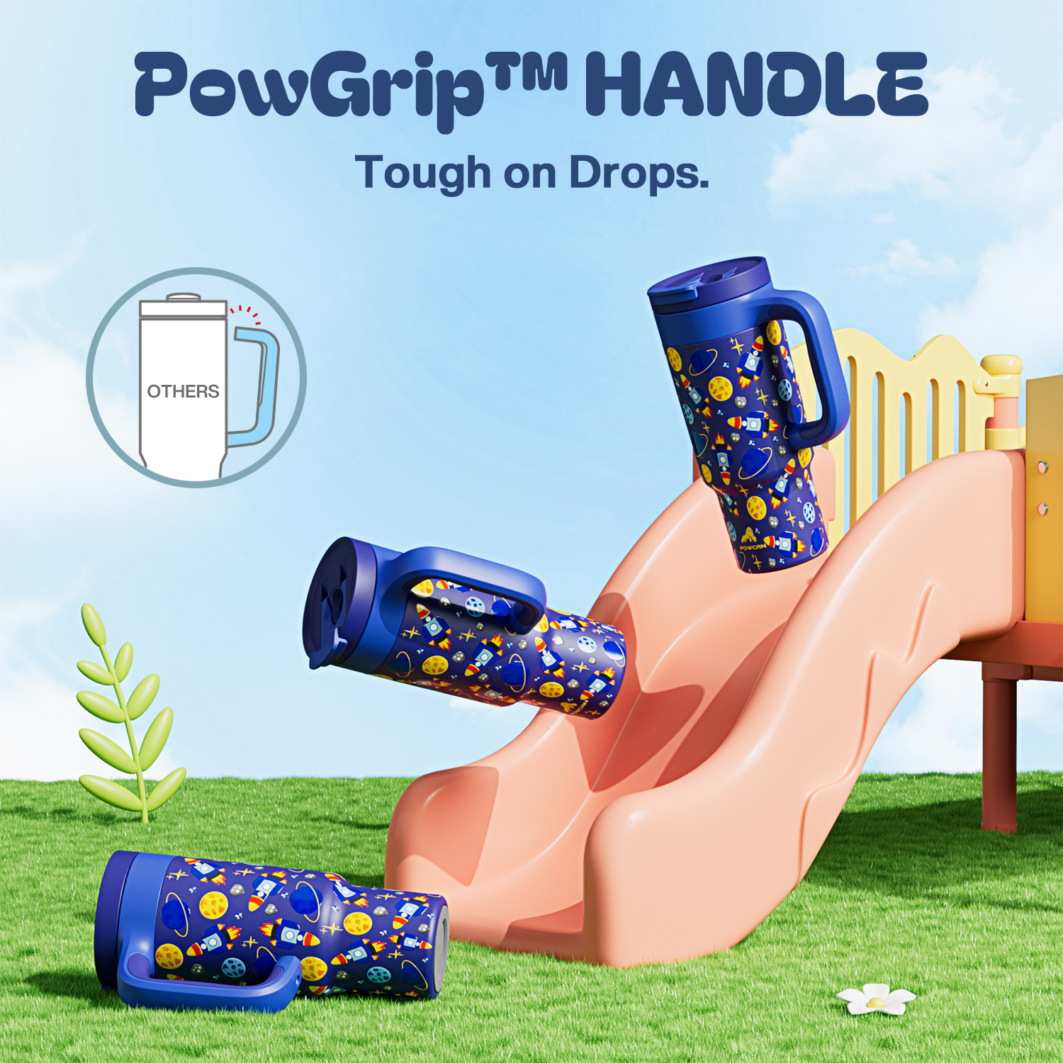 24 oz Tumbler with 2-in-1 Metal Straw Lid