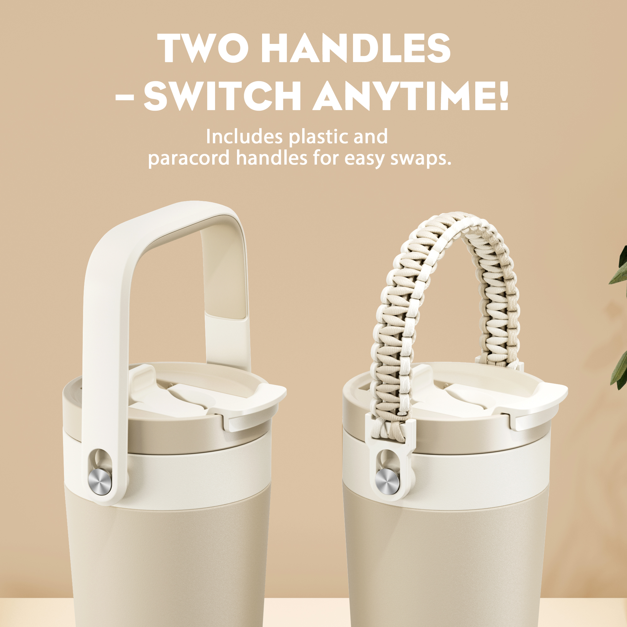 16 oz Insulated Coffee Mug for Work: 2-in-1 Straw Flip Lid, Keep Cold 24H, Fit in Car Cupholder, Leakproof, Stainless Steel Coffee Tumbler with Handle for Travel, Outdoor, Camping and Gifts (Deepsea)