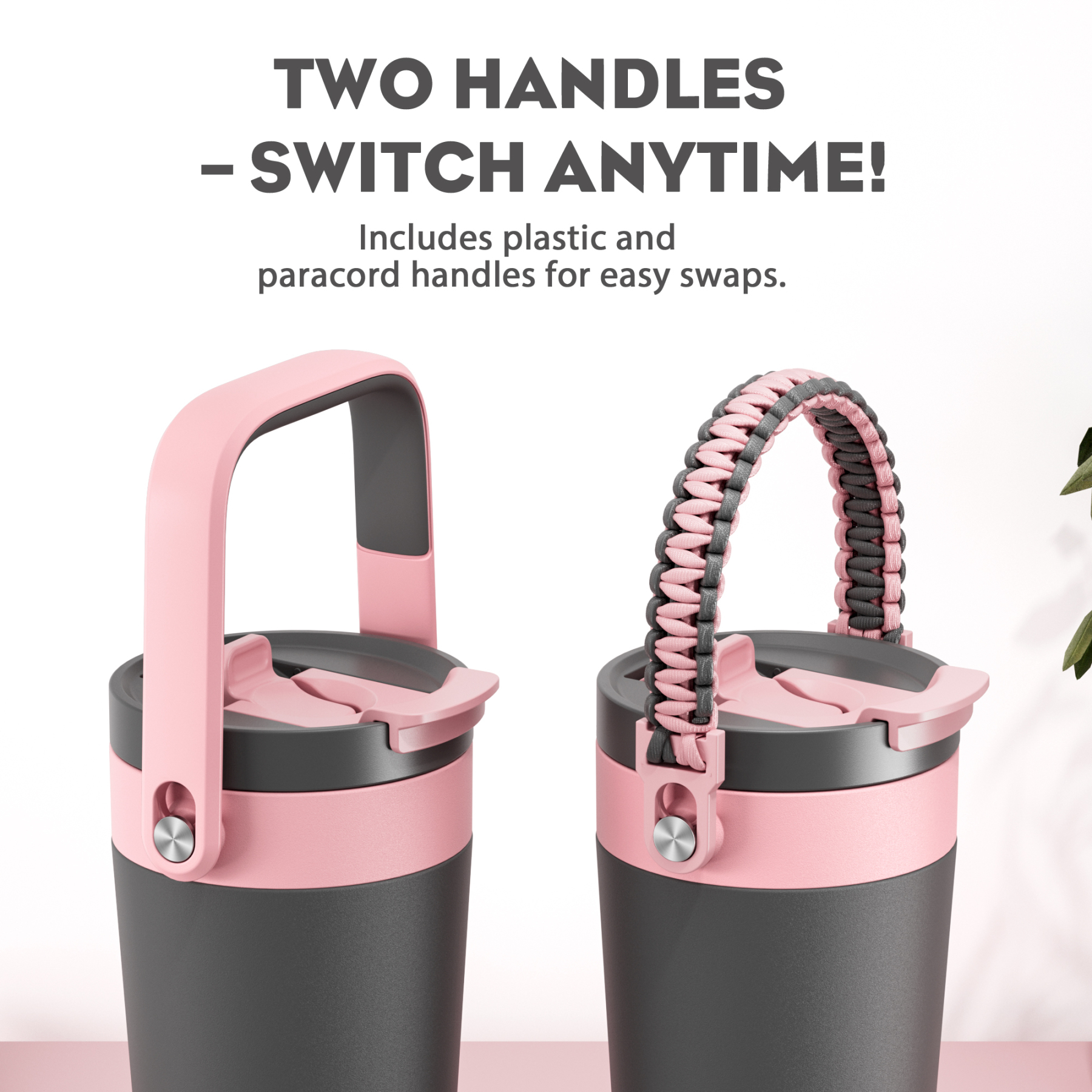 24 oz Insulated Coffee Mug for Travel: 2-in-1 Straw Flip Lid, Keep Cold 24H, Fit in Car Cupholder, Leakproof, Stainless Steel Coffee Tumbler with Handle for Outdoor, Office, Gifts and Sports (Deepsea)