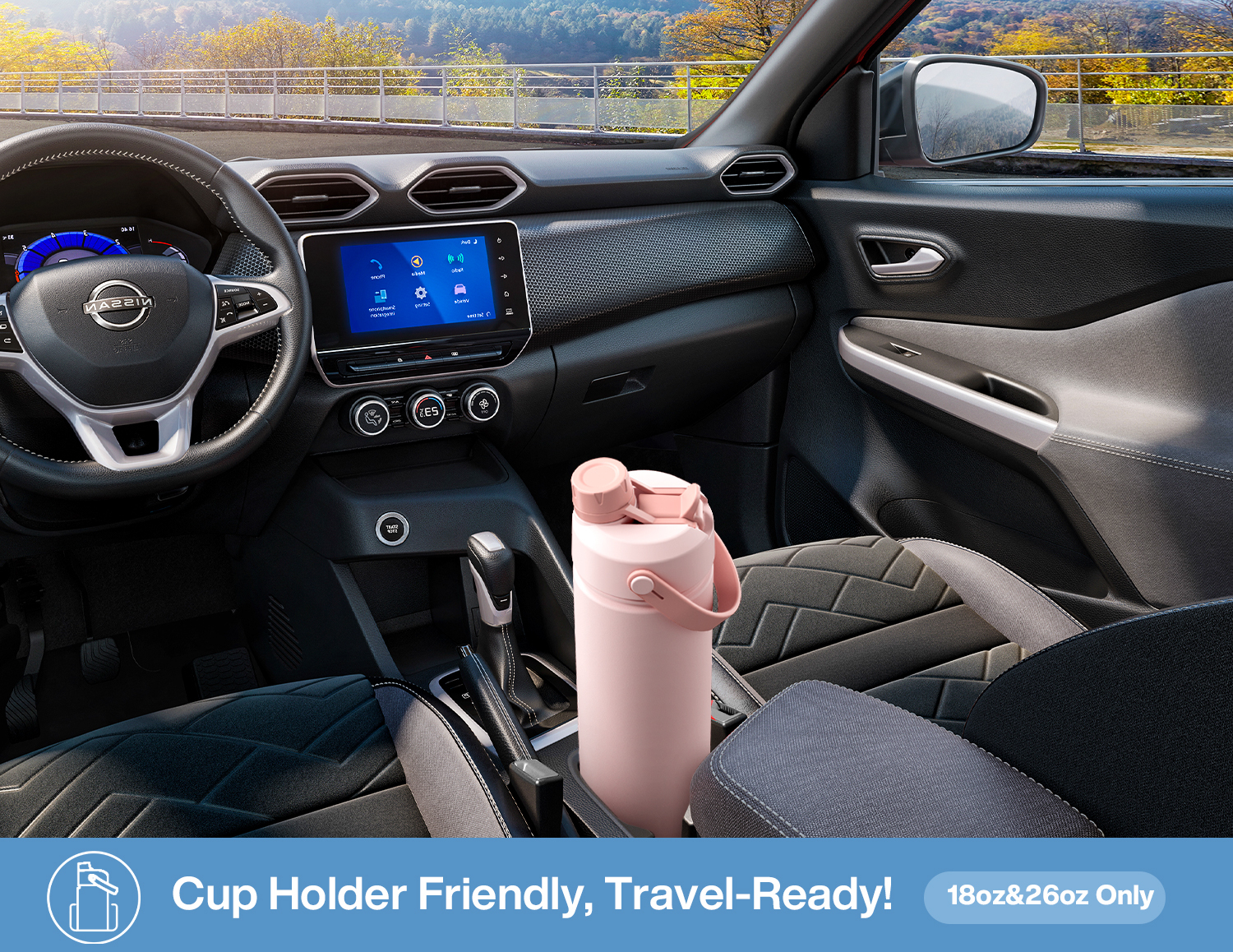 18 oz Insulated Water Bottle with 2-in-1 Straw and Spout Lid - Pure Collection