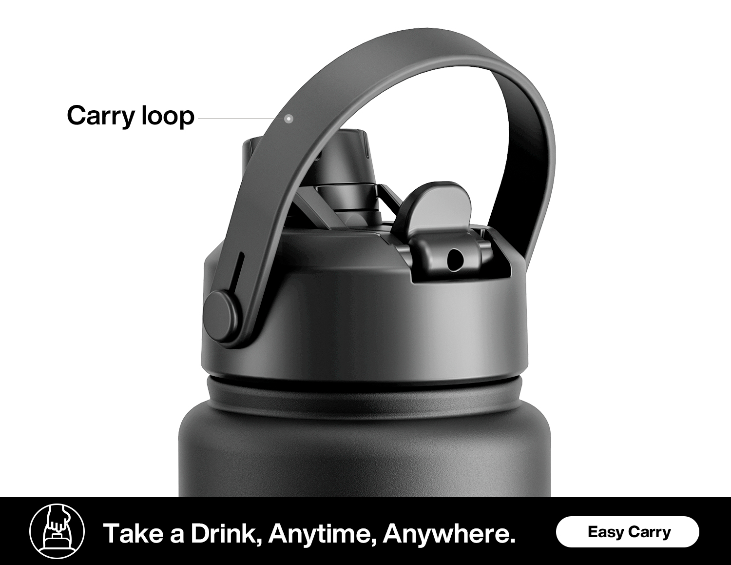 32 oz Insulated Water Bottle with 2-in-1 Straw and Spout Lid - Pure Collection