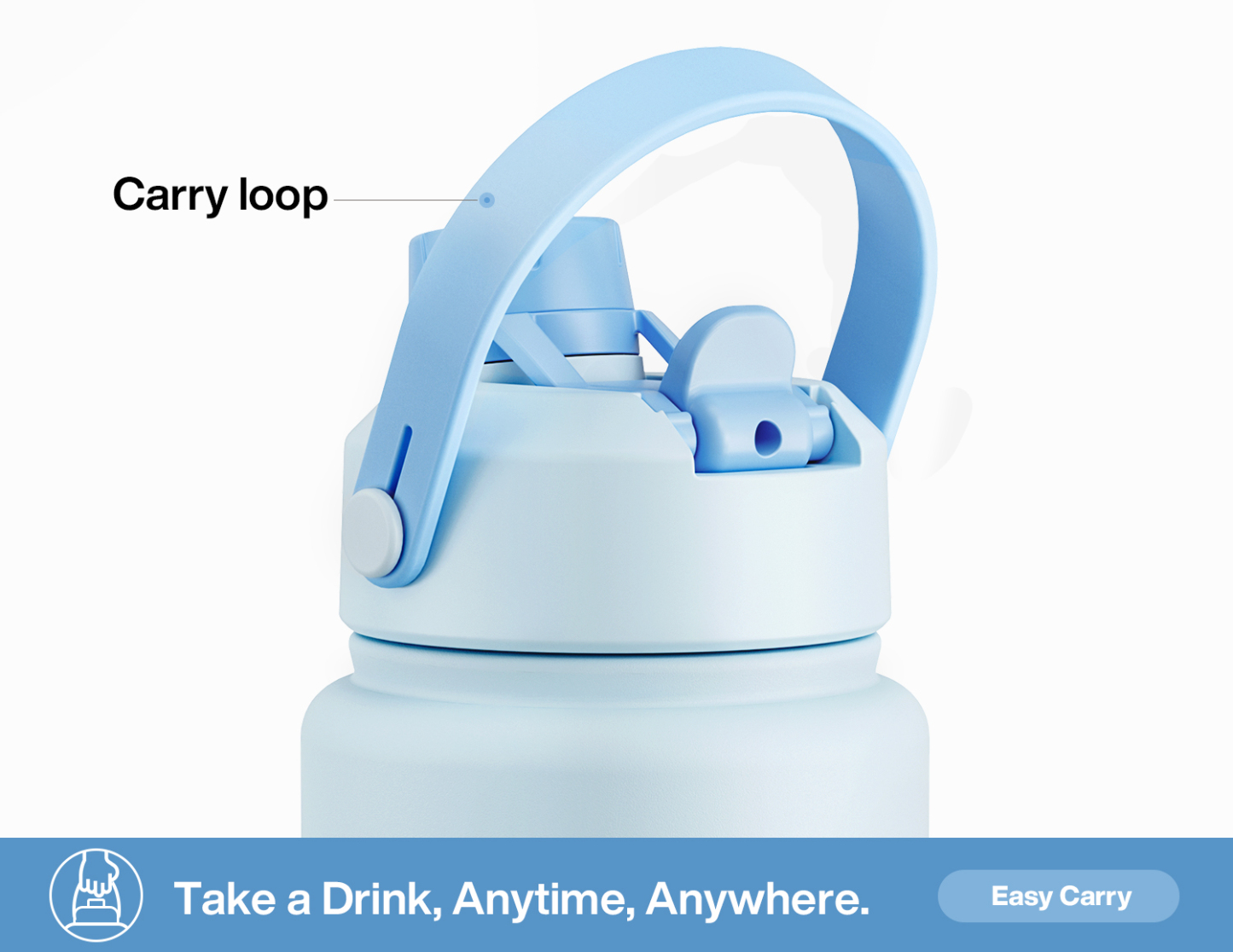 32 oz Insulated Water Bottle with 2-in-1 Straw and Spout Lid - Pure Collection