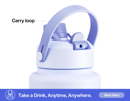 40 oz Insulated Water Bottle with 2-in-1 Straw and Spout Lid - Pure Collection