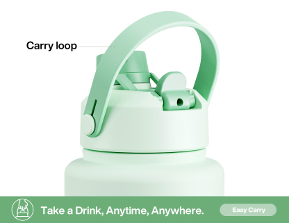 40 oz Insulated Water Bottle with 2-in-1 Straw and Spout Lid - Pure Collection