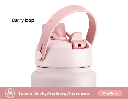 32 oz Insulated Water Bottle with 2-in-1 Straw and Spout Lid - Pure Collection