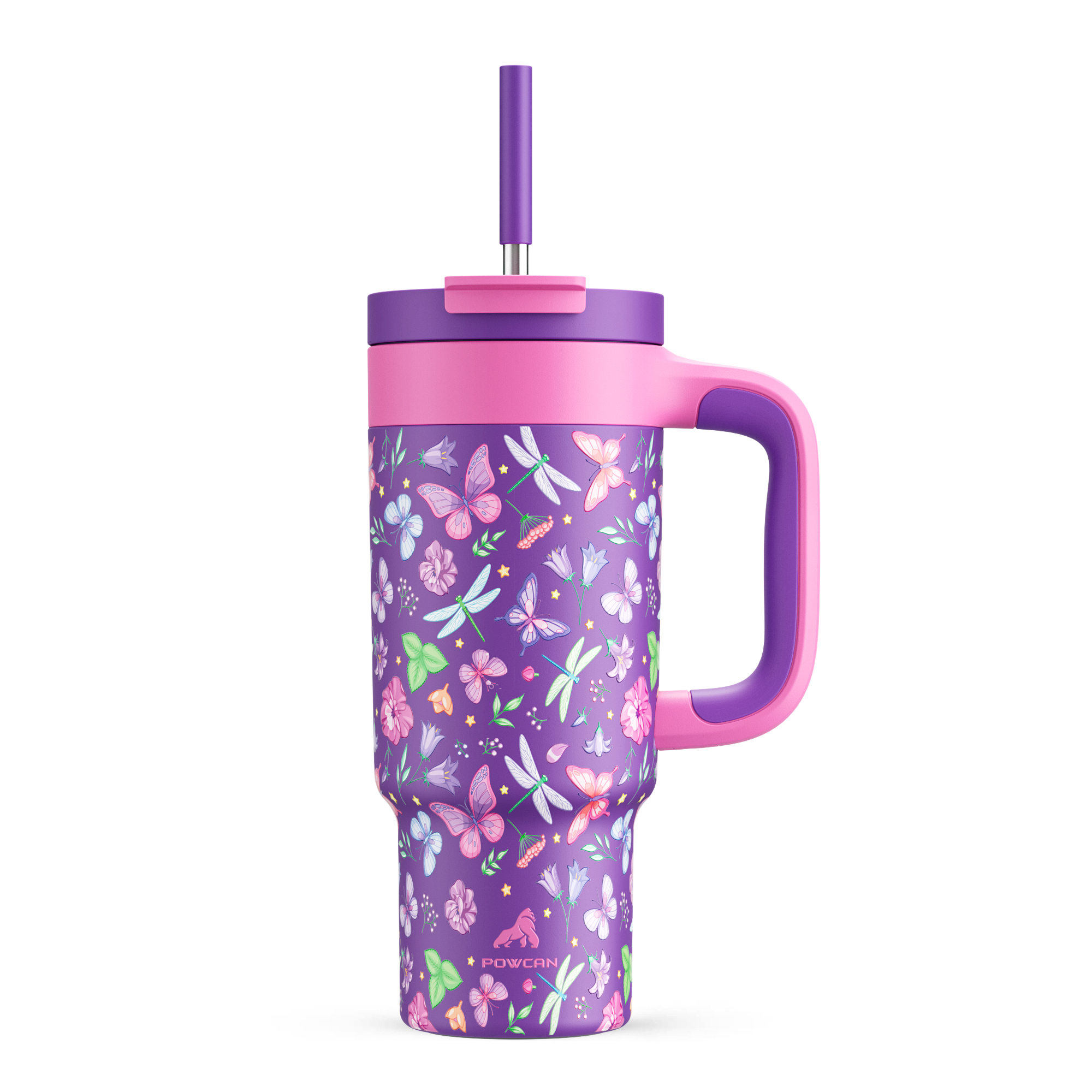 24 oz Tumbler with 2-in-1 Metal Straw Lid