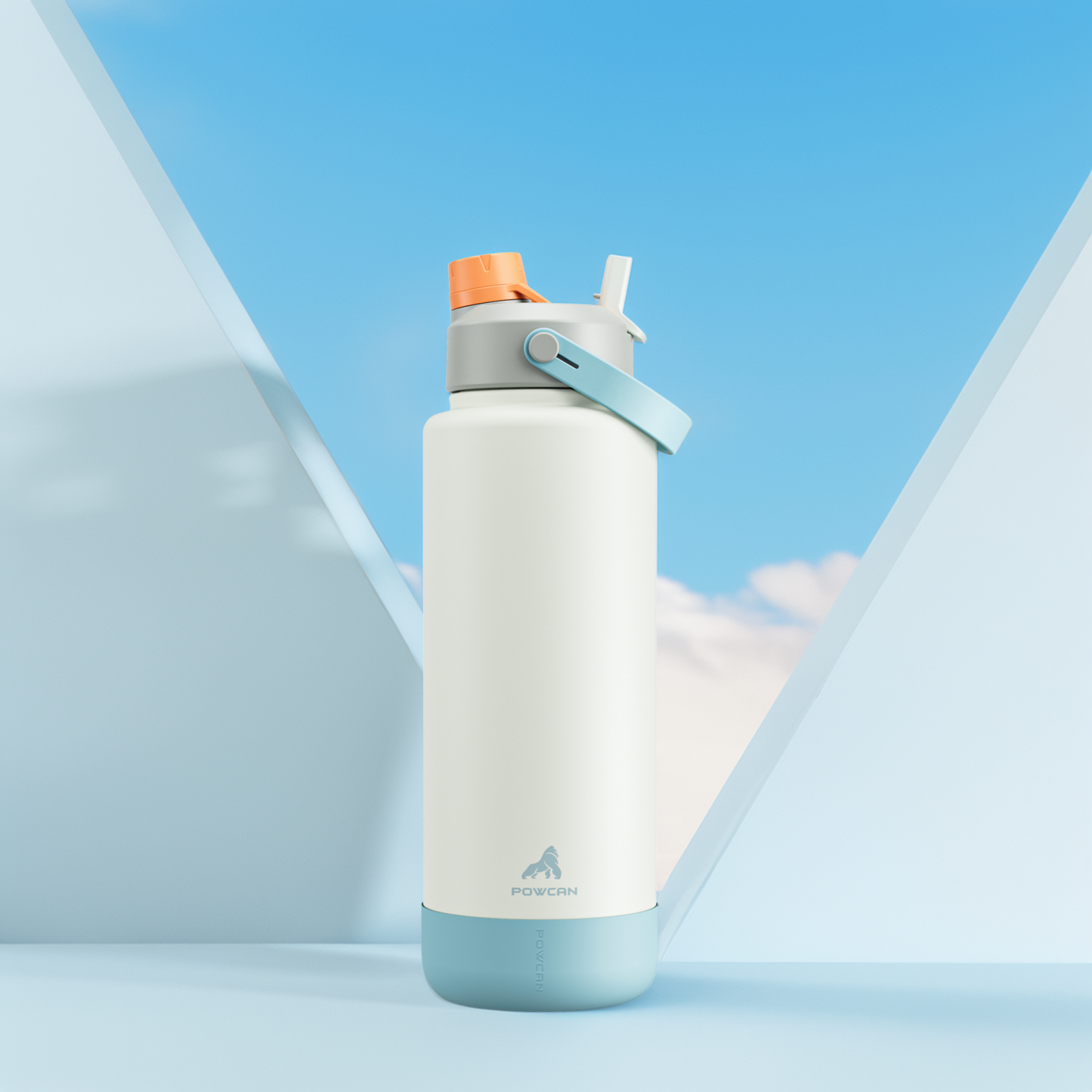 40 oz Insulated Water Bottle with 2-in-1 Straw and Spout Lid