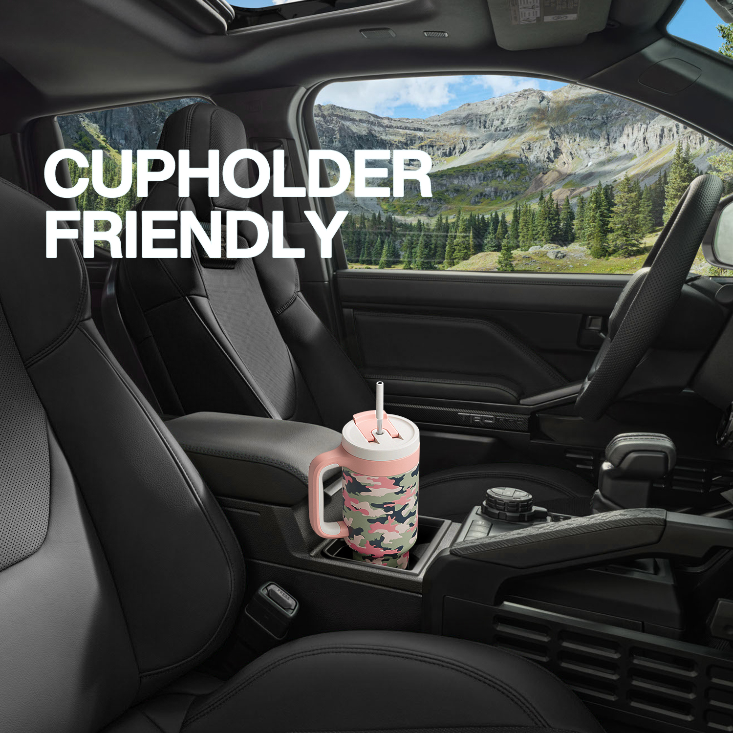 40 oz Tumbler with 2-in-1 Metal Straw Lid