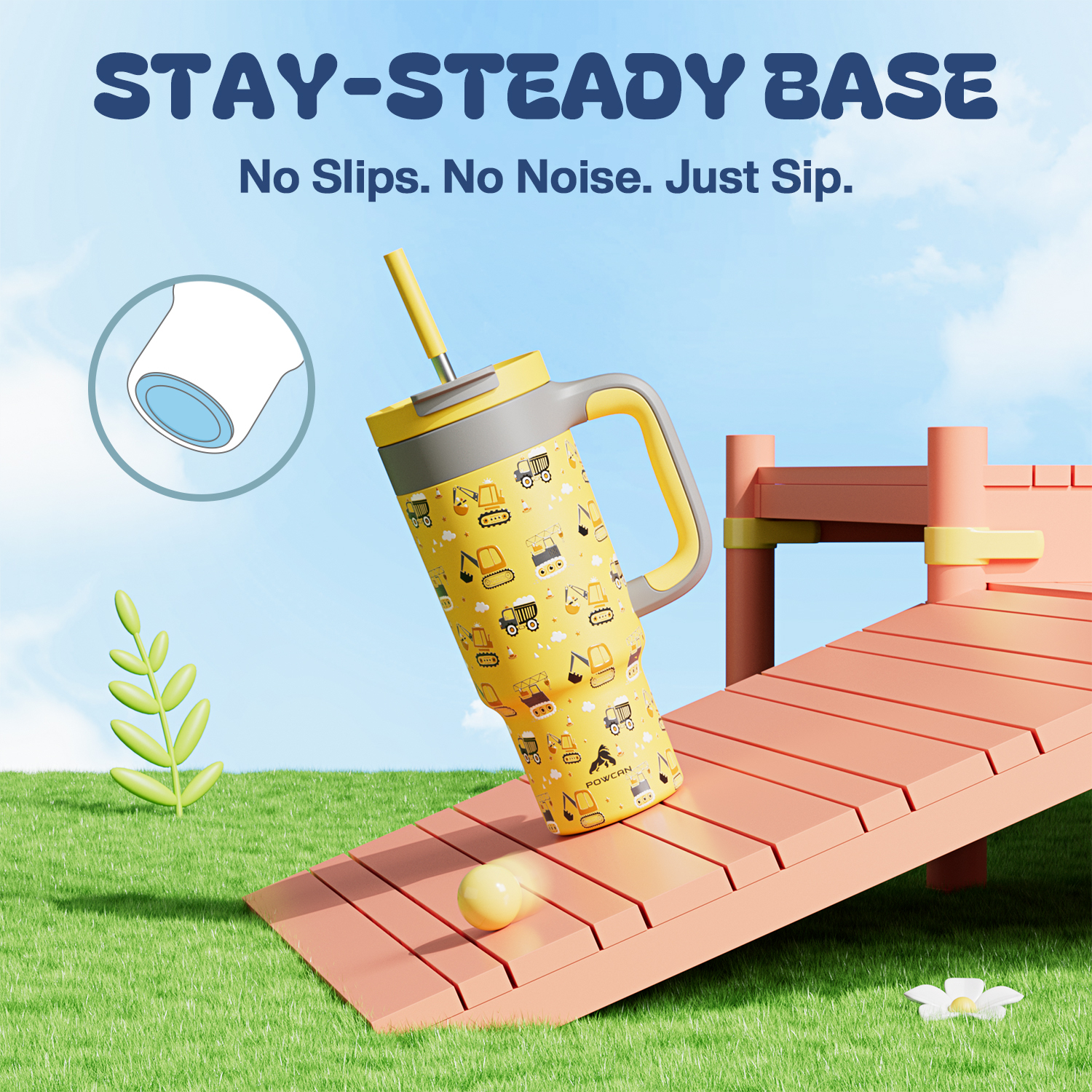 24 oz Tumbler with 2-in-1 Metal Straw Lid