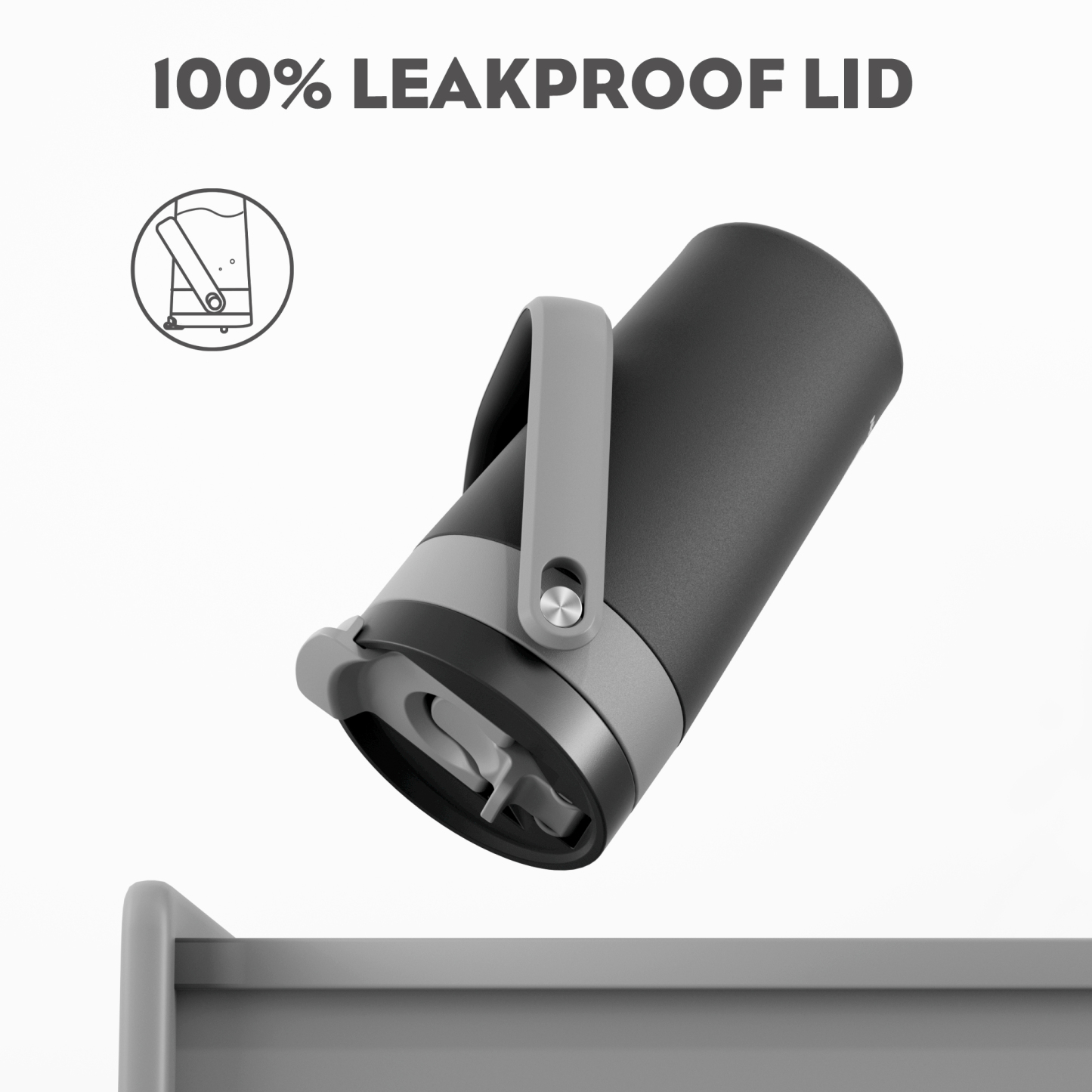 16 oz Insulated Coffee Mug for Work: 2-in-1 Straw Flip Lid, Keep Cold 24H, Fit in Car Cupholder, Leakproof, Stainless Steel Coffee Tumbler with Handle for Travel, Outdoor, Camping and Gifts (Deepsea)