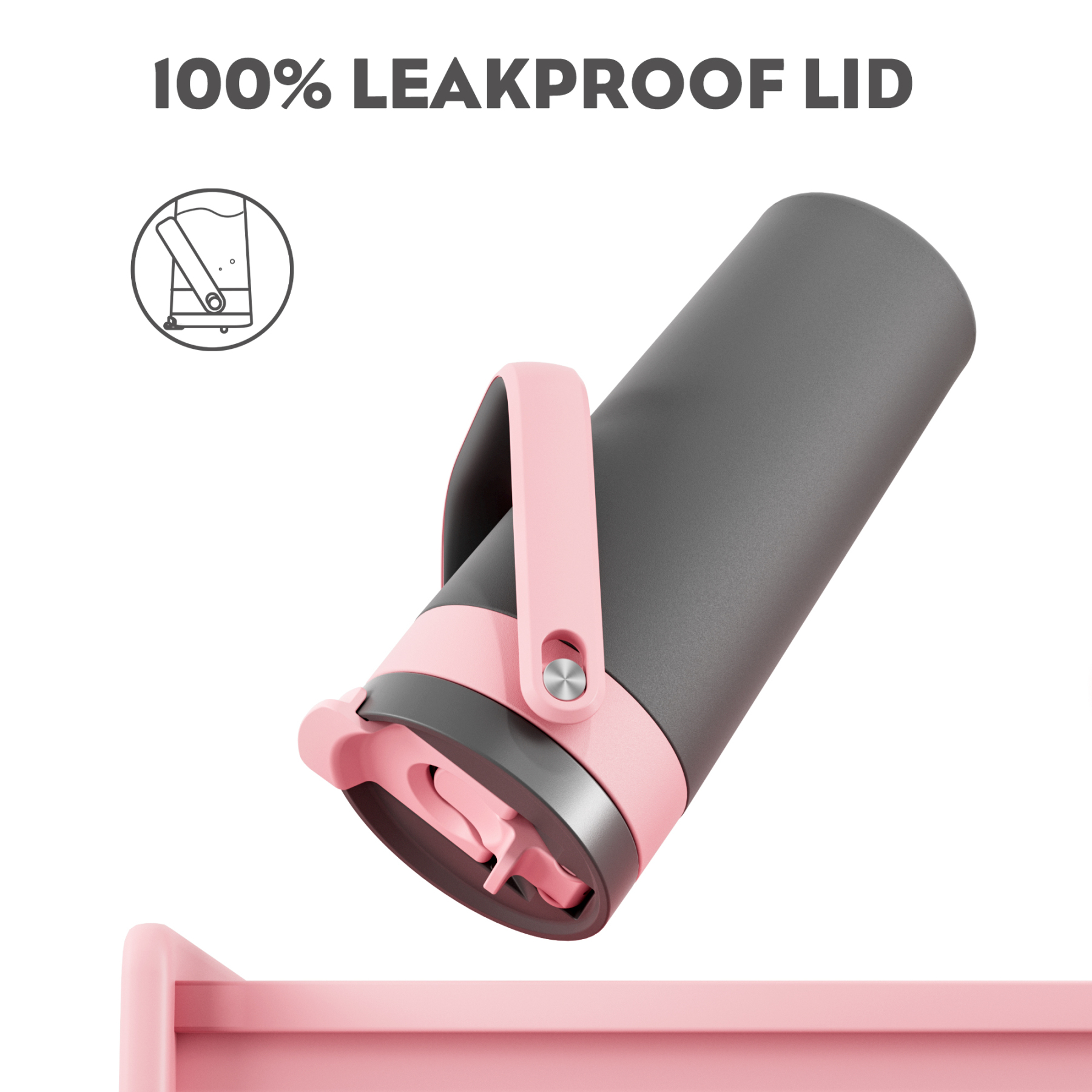 24 oz Insulated Coffee Mug for Travel: 2-in-1 Straw Flip Lid, Keep Cold 24H, Fit in Car Cupholder, Leakproof, Stainless Steel Coffee Tumbler with Handle for Outdoor, Office, Gifts and Sports (Deepsea)