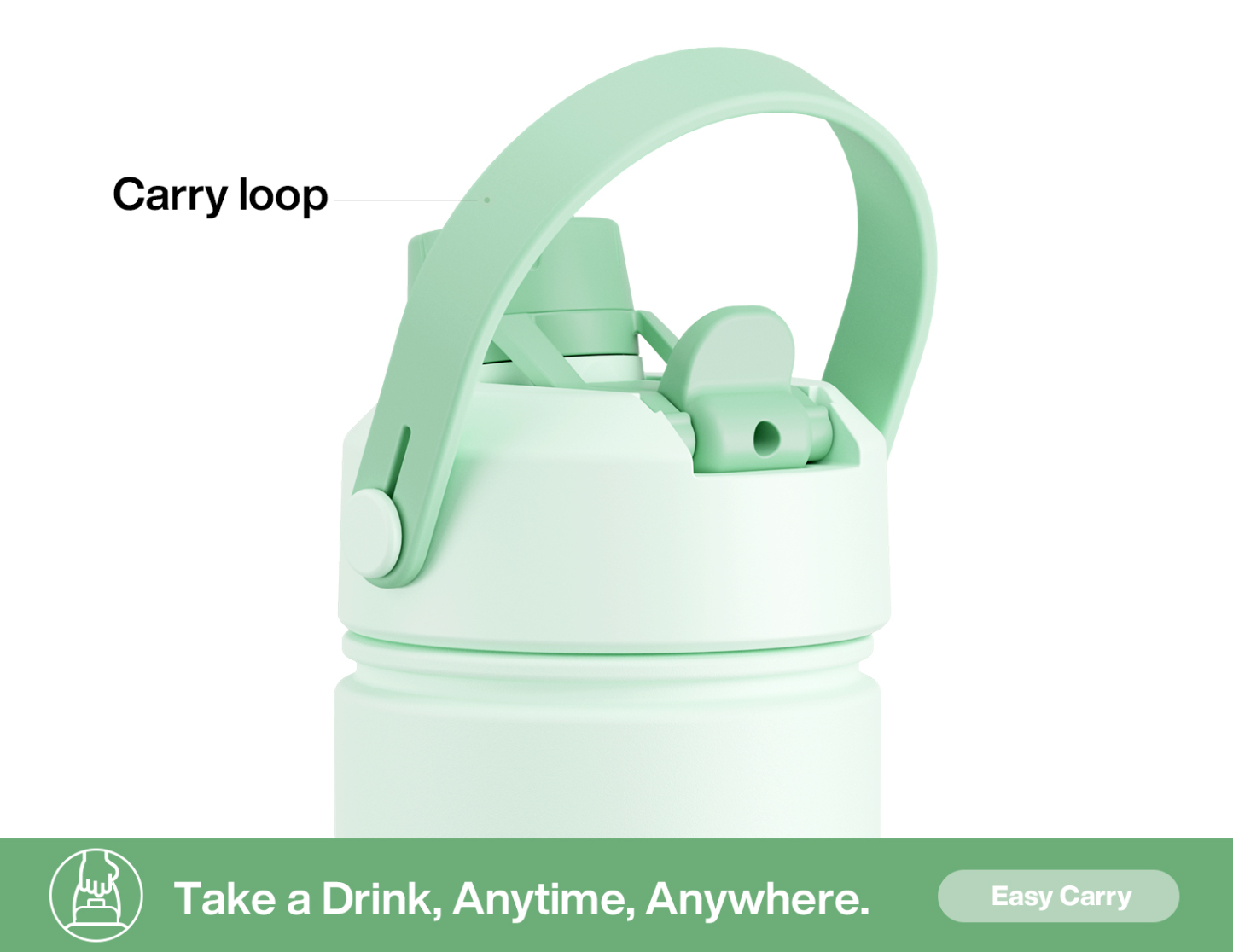 26 oz Insulated Water Bottle with 2-in-1 Straw and Spout Lid - Pure Collection