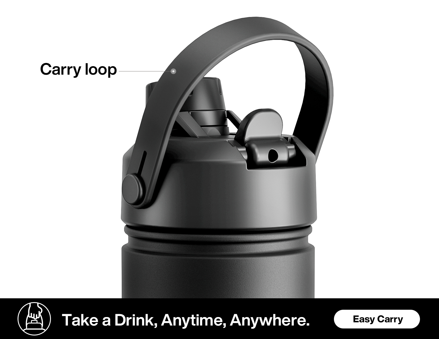 18 oz Insulated Water Bottle with 2-in-1 Straw and Spout Lid - Pure Collection